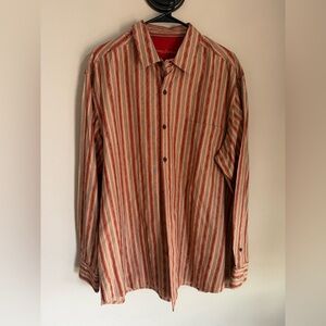 Tommy Bahama Red and Tan Shirt